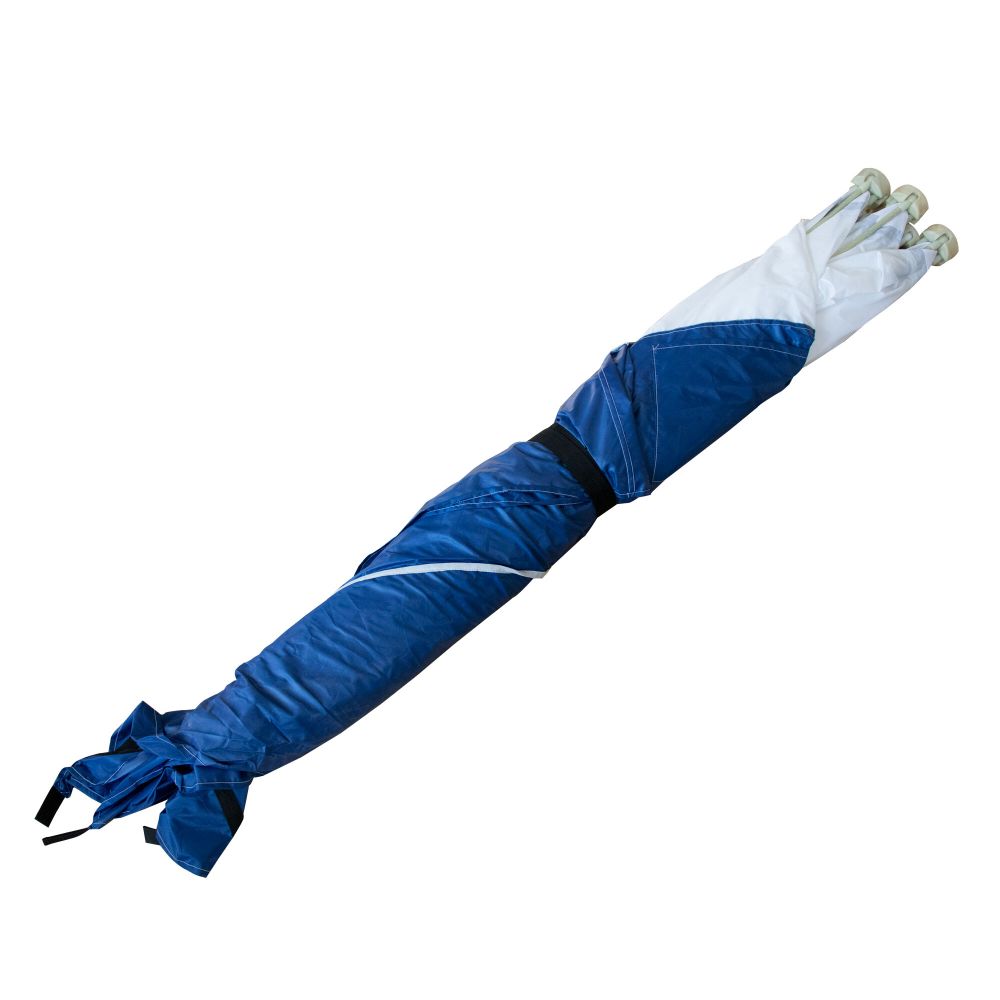 Палатка зимняя куб СЛЕДОПЫТ 2,1 х2,1 м, Oxford 210D PU 1000, S по полу 4,4 кв.м,цв. синий/белый