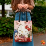 Сумка шоппер с принтом Hello Kitty