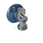Кран шаровой латунь бытовой хром угловой R614 G1/2"х3/4" Ру10 НР переходной флажок с отражателем Giacomini R614X004