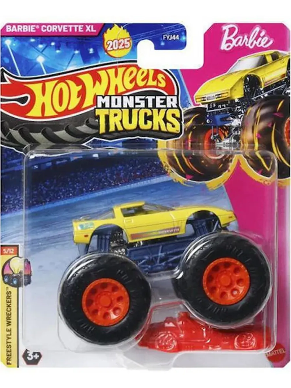 Машинка Monster Trucks Хот Вилс Barbie Corvette FYJ44 JCD97