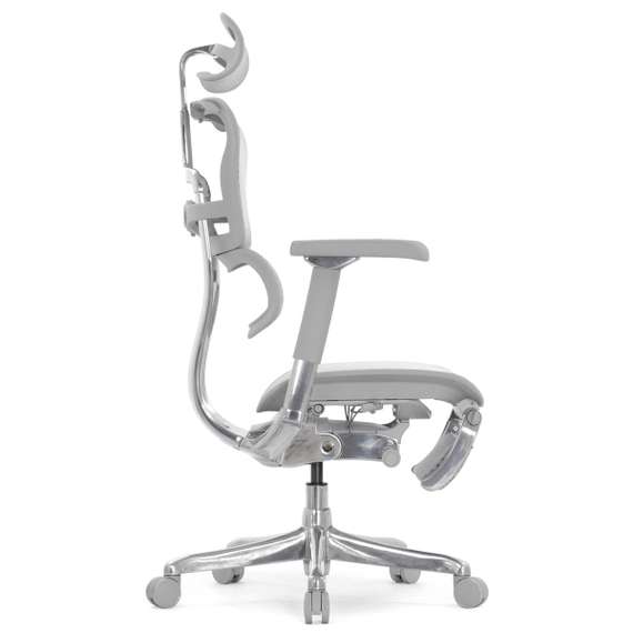 Кресло FALTO Ergohuman Luxury 2 с подножкой ( серый каркас /сетка светлаяT-168-B2 Natural)