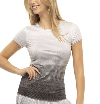 Женская теннисная футболка Lucky in Love Nice To Pleat You Del 2 Pleat Of The Moment Top - black