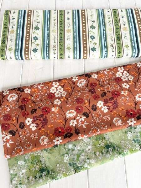 ПОЛОСКИ НЕЖНЫЕ ЦВЕТЫ, 100% хлопок 3