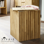 Журнальный столик, 45х45х55, Розенбург, из массива дуба, с местом для хранения, прикроватный, для гостиной, MAKOSA