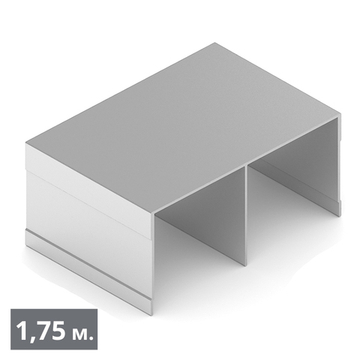 ЭКО Направляющая верхняя двухполозная (1,75 м) хром матовый (AL) (AE0492) Aristo (Акция)