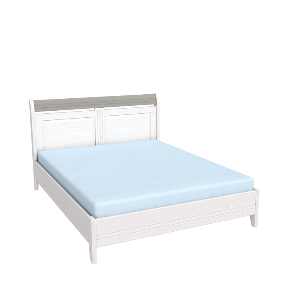 Кровать «Бейли» без изножья 140х200 белый воск/антрацит