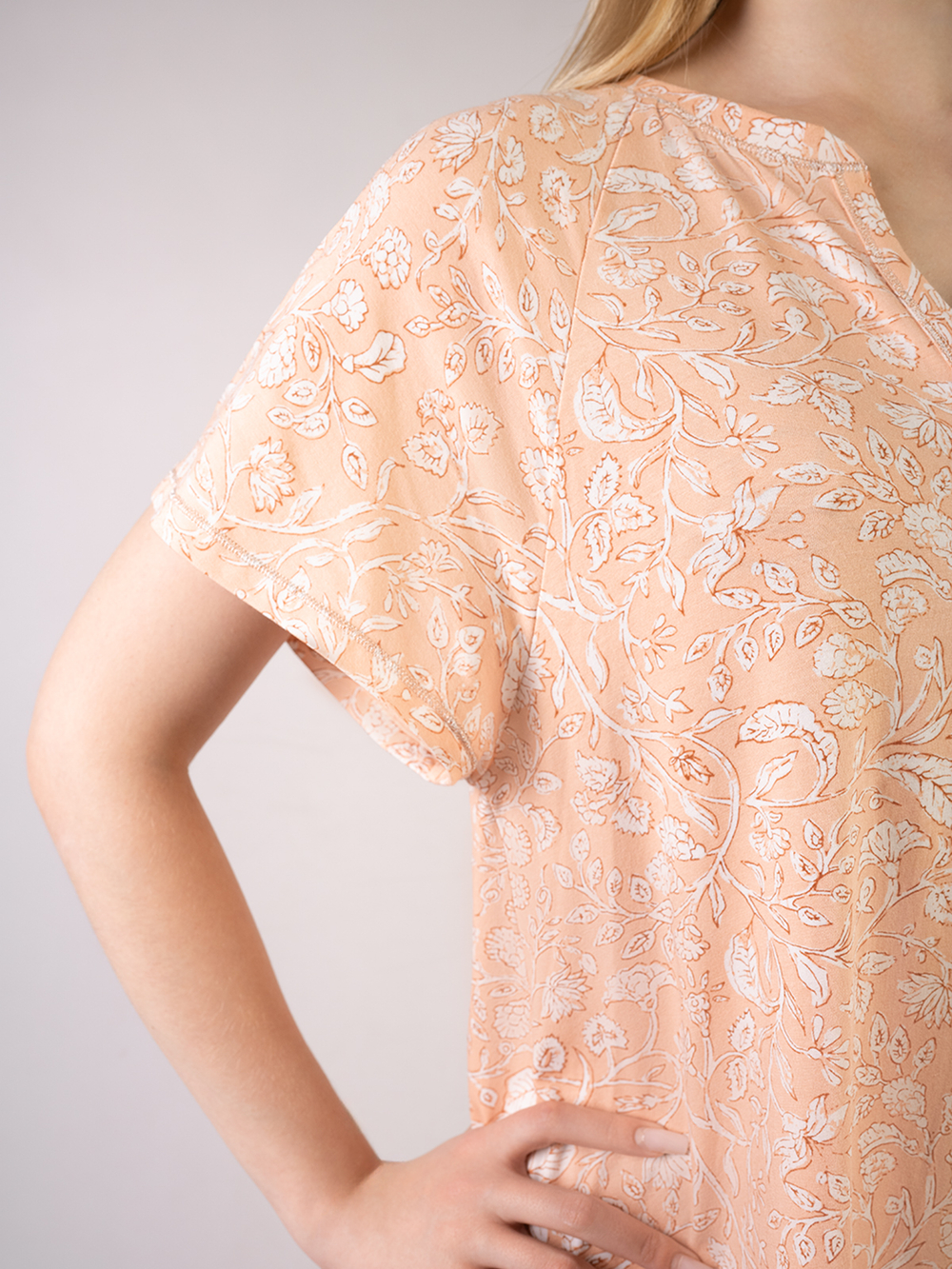 Женская персиковая сорочка (Арт. 5060SDX)