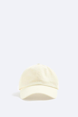 ZARA КЕПКА ИЗ ТКАНИ SOFT С РЕЛЬЕФНЫМ УЗОРОМ, ЭКРЮ