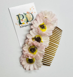 Гребень Pankigno Design с цветком хризантемы