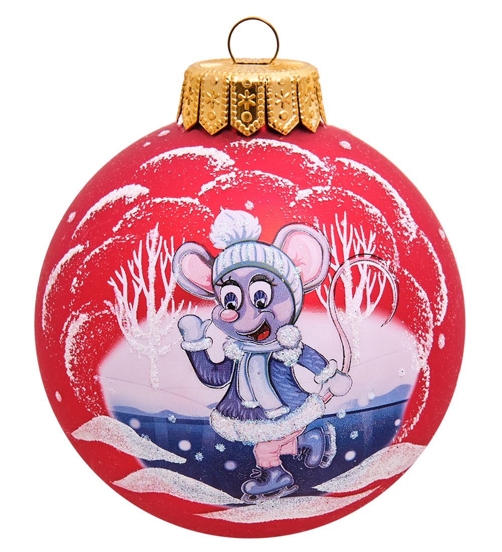 Элита НФШ-1345 Ел. украшение Шар «Мышка» 100 мм