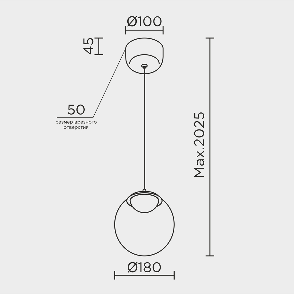 Подвесной светодиодный cветильник Modelux ML.2338.180 BK-GD