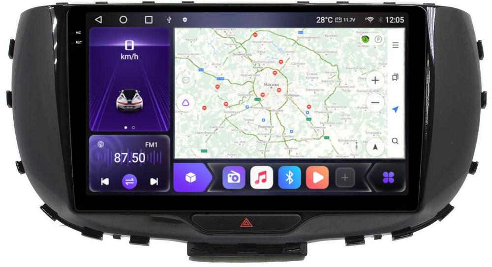 Магнитола для KIA Soul 3 2019+ - Carmedia OL-9742 QLed+2K, Android 12, TS10,  CarPlay, 4G SIM-слот