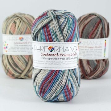 Пряжа Sock Wool Prime Multi 4-ply PERFORMANCE (75% шерсть супервош, 25% полиамид)