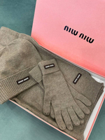 Комплект MIU MIU (шарф + шапка + перчатки)