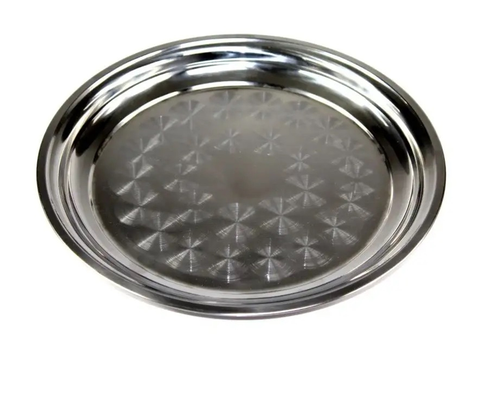 Поднос круглый нерж 35 см