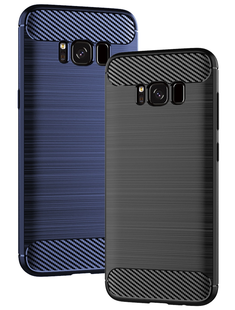 Чехол для Samsung Galaxy S8 Plus цвет Blue (синий), серия Carbon от Caseport