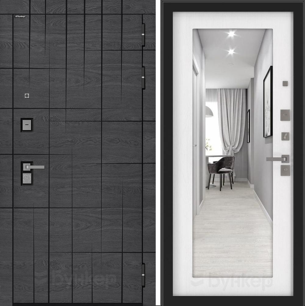 Дверь Входная Бункер BN-09 ФЛЗ-603  Белое дерево, металлическая