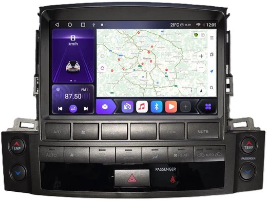 Магнитола для Lexus LX570 2007-2015 - Carmedia KP-L9001FW QLed+2K, Android 12, TS10, CarPlay, 4G SIM-слот