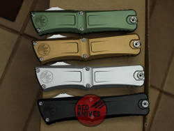 Нож Microtech Troodon 3 BOWIE Green - рукоять зеленый алюминий