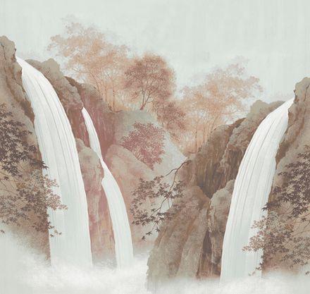 Пейзаж Водопад панно