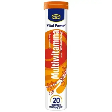 Мультивитамины Krüger, с апельсиновым вкусом, 20 шипучих таблеток