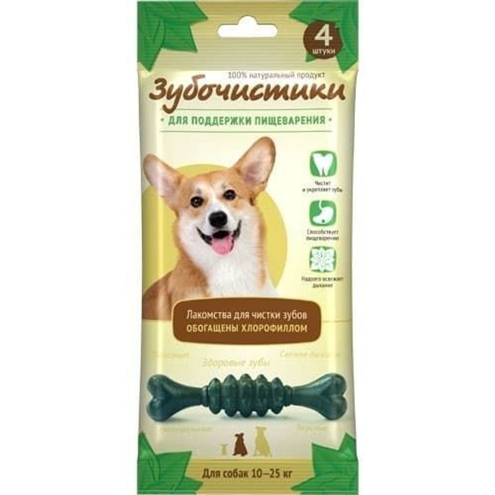 Зубочистики: &quot;Мятные&quot; д/собак средних пород, 4шт*70г
