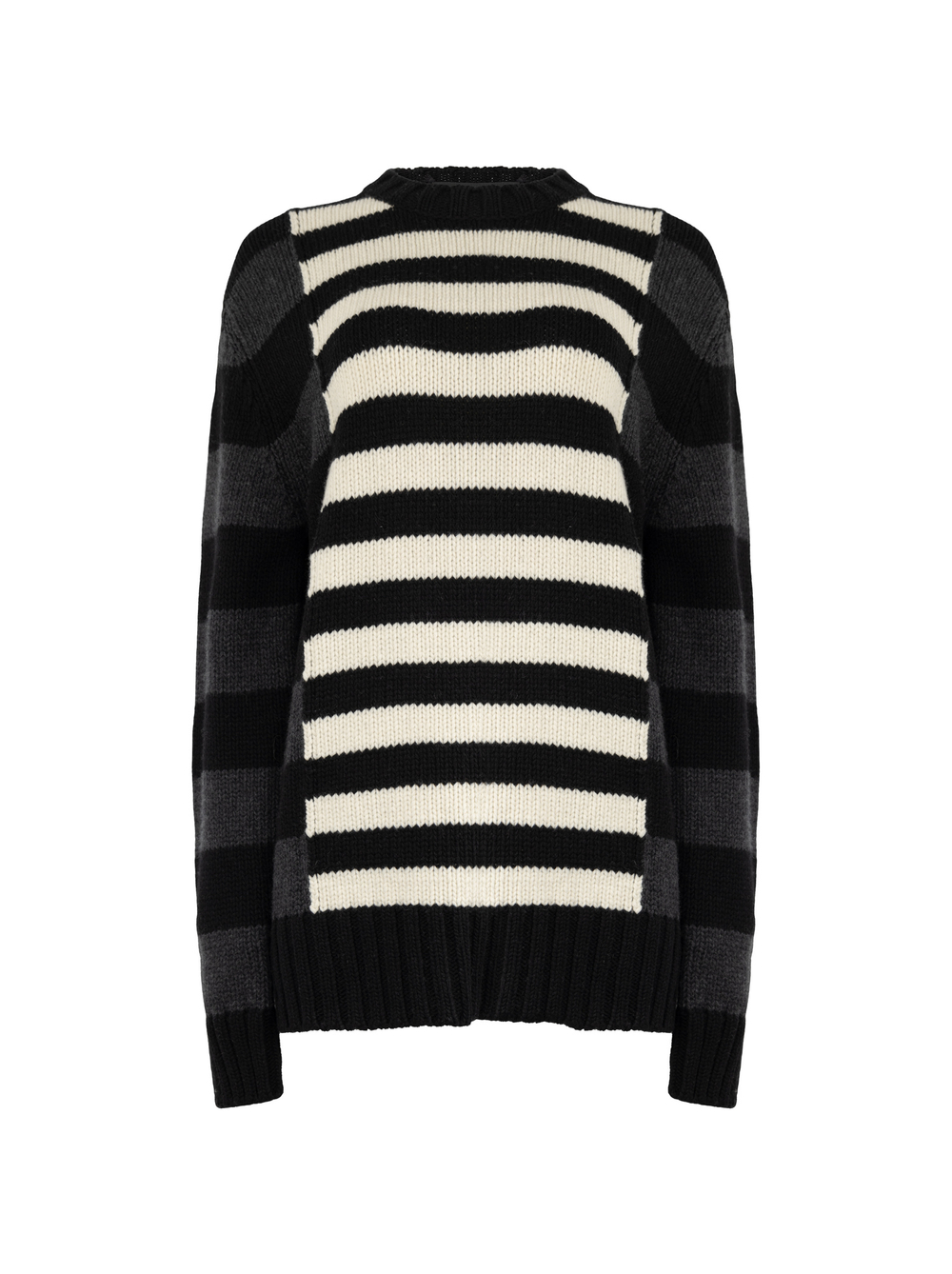 LES  HOMMES джемпер - черно-белый