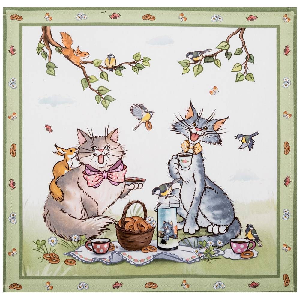 НАБОР САЛФЕТОК ИЗ 2-Х ШТ "ПАЛЬЧИКИ ОБЛИЖЕШЬ",40Х40СМ, 100% ХЛОПОК,ТВИЛ