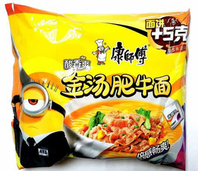 Лапша Kangshifu в пачке со вкусом Свинины с овощами, 110г.