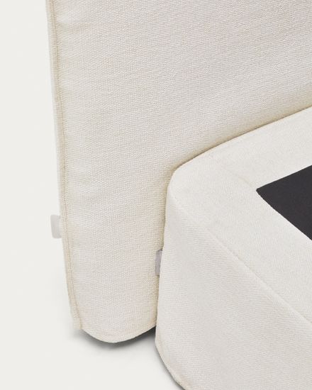 Изголовье кровати Jaira из белого шенилла со съемным чехлом для кроватей шириной до 150 см