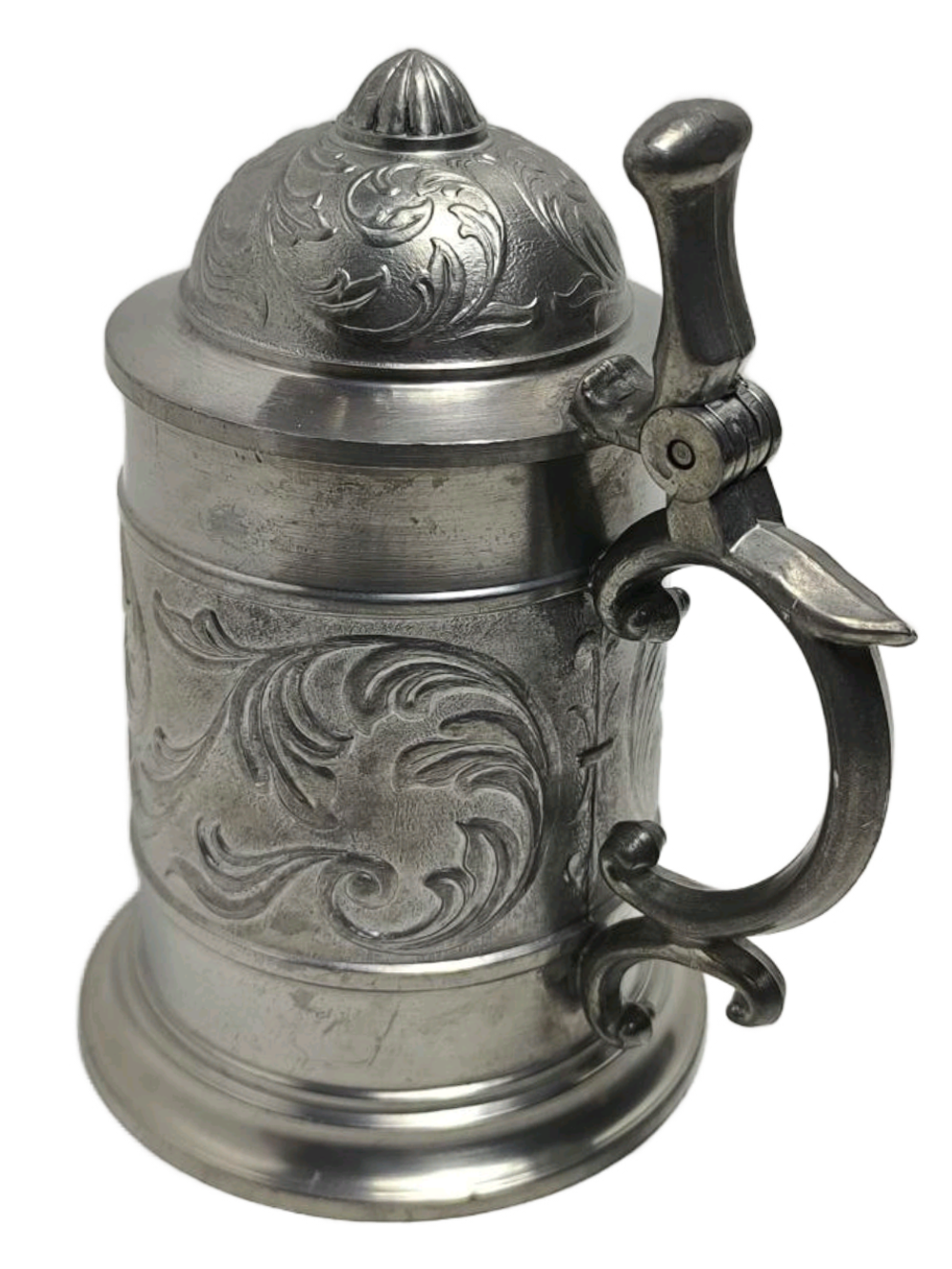 Пивная кружка с крышкой, орнаментом, Sks Zinn desing
