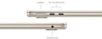 Ноутбук Apple MacBook Air 13" 2024 Starlight (MC8P4/RU) (M3 8C, 24 ГБ, 512 ГБ SSD)
