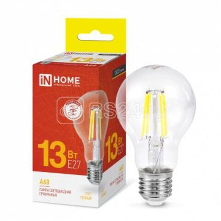 Лампа светодиод. IN HOME Е27 13Вт LED-A60 230В 3000Лм