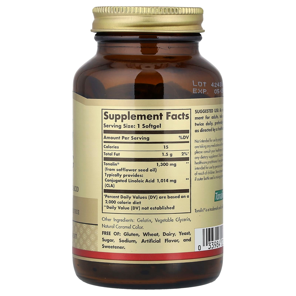 Solgar, Tonalin®, КЛК, 1300 мг, 60 капсул