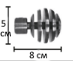 Наконечники "Шар скан Ост" кованых карнизов для штор d20 мм, цвет нержавеющая сталь