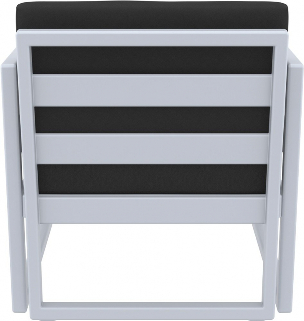 Комплект пластиковой мебели Siesta Contract Mykonos, серебристый, черный