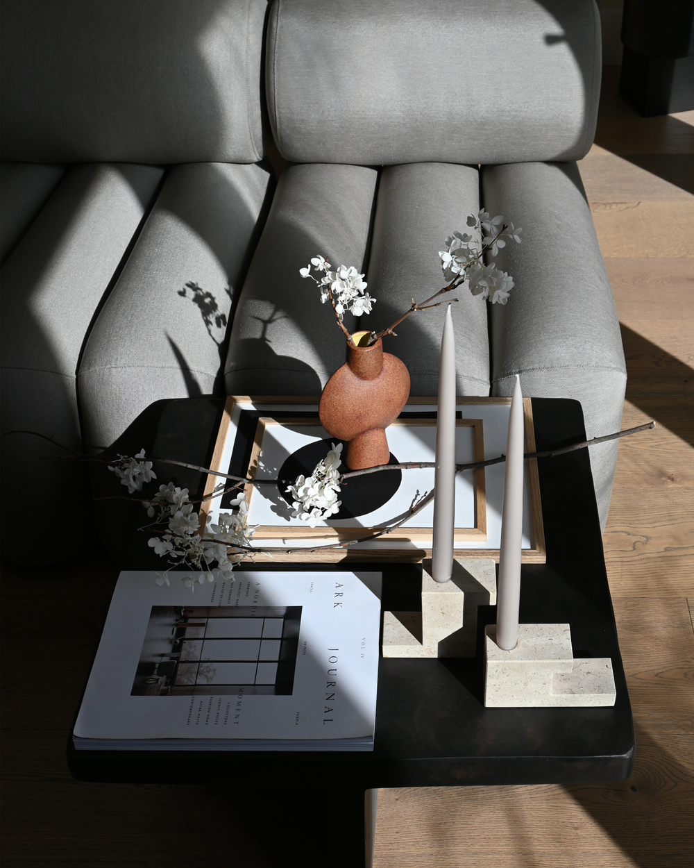 Подсвечник 101 Copenhagen Brick Candle Holder, Low, Limestone