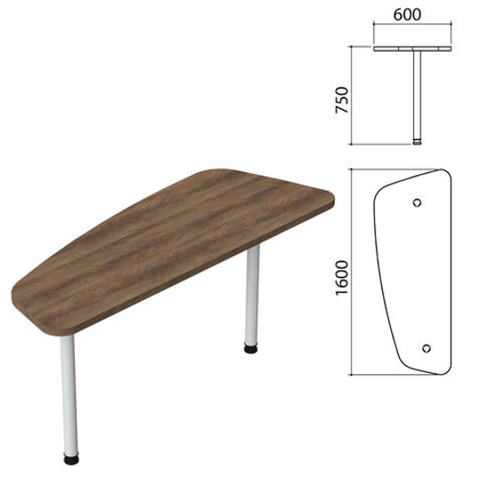 Стол приставной "Приоритет", 1600х600х750, лагос, (КОМПЛЕКТ)