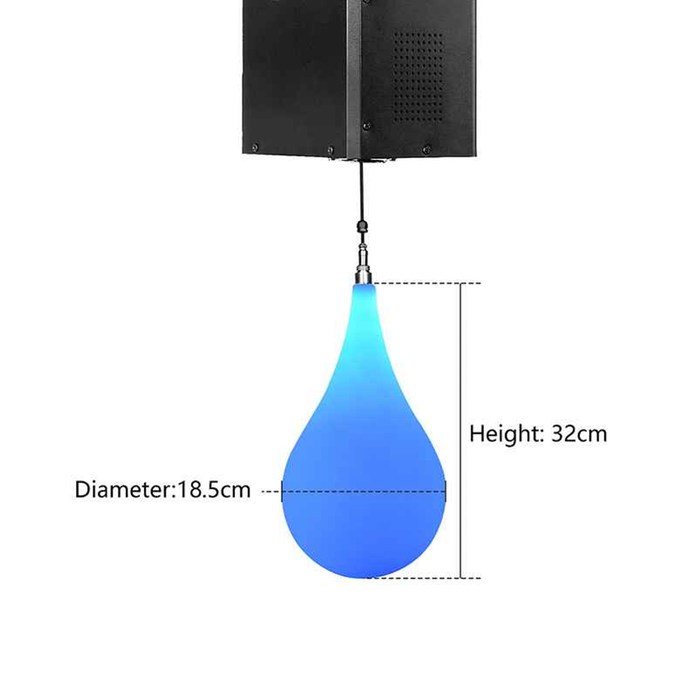 Kinetic Led Drop H320×D185 мм — кинетическая световая капля RGBW с одной лебёдкой