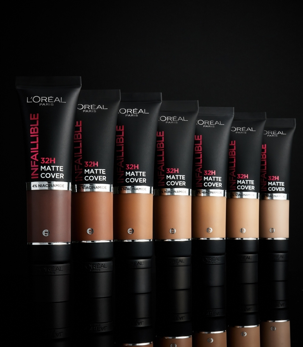 L’Oreal Paris Infallible 32H Matte Cover - Долговечная матирующая тональная основа SPF 25, 30 ml
