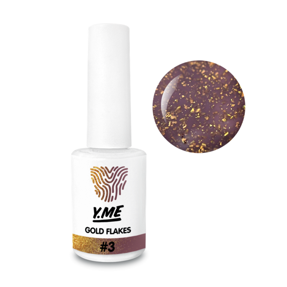 Y.me Гель-лак Gold Flakes 03