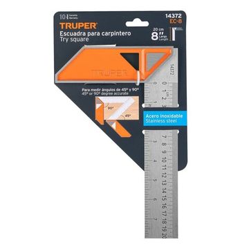 Угольник столяра 20см нержавеющая сталь EC-8 Truper 14372