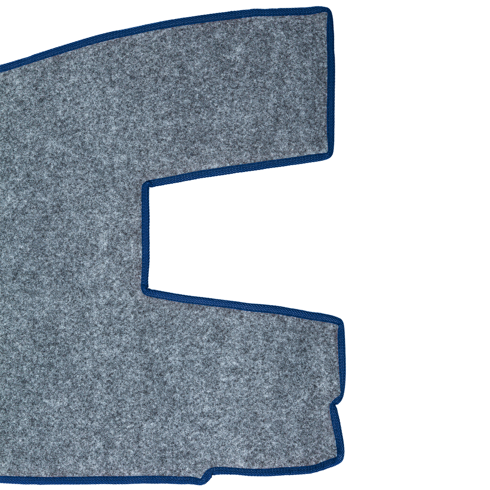 Ковры SCANIA 5 серии P (механика), (экокожа, черный, синий кант, синяя вышивка)