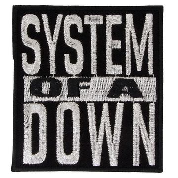 Нашивка System Of A Down серебро (974)