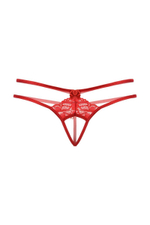 Женские трусики с кружевным рисунком и прорезью