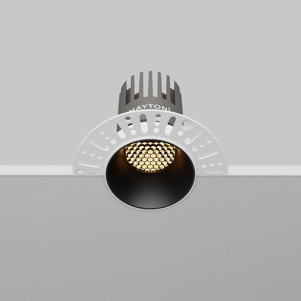 Точечный светильник встраиваемый светодиодный 9 вт под гипсокартон Maytoni Dip DL124-10W-2.7K-TRS-B