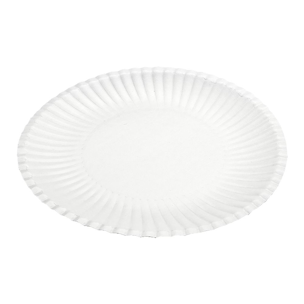 Тарелка одноразовая мелкая 240 мм белая