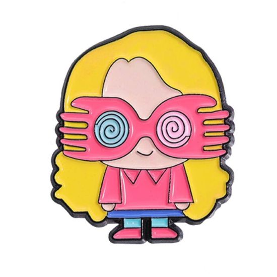 Значок металлический Гарри Поттер Полумна Лавгуд Чиби, р-р 3,1х2,7см