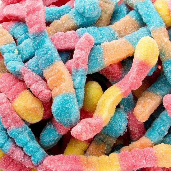 Жевательный мармелад Fini Jelly Worms, Червячки в сахаре 90 г (Испания)