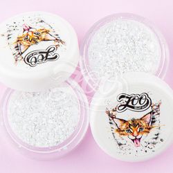 Zoo nail Конфетти "Хлопушка" для дизайна ногтей, белые